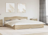 Bed Frame with Drawer Sonoma Oak 200 x 200 cm Engineered Wood 3413154
