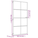 Interior Door Slim Golden 102.5x201.5 cm Tempered Glass and Aluminium 155147