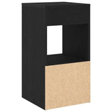 Bedside Cabinets with Drawer 2 pcs Black Oak 35x34x66.5 cm 858716