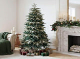 6FT Green Ice Crystal Christmas Tree, PVC & PE, 763 Tips, 3-Section Auto Tree, 260 LEDs 45470089