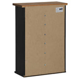 Hanging Cabinet HALDEN with Sliding Door Black 49x22.5x70 cm Pine 4018440