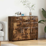 Sideboard FLORIN Smoked Oak 88.5 x 30.5 x 73 cm Engineered Wood 880316