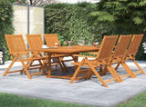 Garden Dining Set Natural wood Solid acacia wood Medium Foldable 3079638