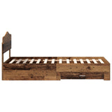 Bed Frame with Headboard Old Wood 100 x 200 cm Engineered Wood 3413236