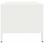 ZNTS Coffee Table White 101.5x50x43.5 cm Cold-rolled Steel 851273