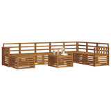 Outdoor Sofa Set 9 pcs Natural Solid Acacia Wood 3375319