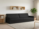 3 Seater Sofa Black 220 x 81 x 82 cm Fabric 42041141