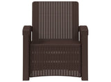 Reclining Garden Chair Rattan Look Brown PP 8011993