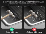 80 x 60 cm Bluetooth Bathroom Mirror - Silver-Tone T3398P343305