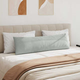 Sofa Pillows 2 pcs Light Grey 145 x 40 cm Corduroy Fabric 42013842