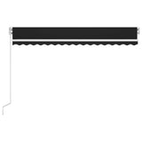 Manual Retractable Awning with LED 450x350 cm Anthracite 3069004