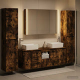 Bathroom Furniture Set 6 pcs Smoked Oak 3407235