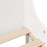 Bed Frame without Mattress White 140x200 cm Solid Wood Pine 3302283