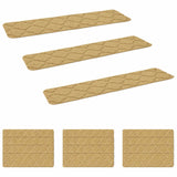 Stair Mats 15 pcs 76 x 20 cm Beige Polyester Rectangular 42054635