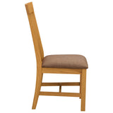 Dining Chair 2 pcs Solid Oak Wood Grey 45 x 59.5 x 100 cm 42039161