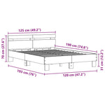 Bed Frame Artisan oak 120 x 190 cm Engineered wood 3333958