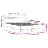Bed Frame Artisan oak 120 x 190 cm Engineered wood 3333958