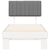 Bed Frame with Upholstered Headboard Light Grey 90 x 190 cm 877528