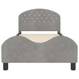 Children's Bed Frame with Headboard Light Grey 90 x 200 cm 42011127