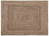 Area Rugs Natural and Black 120 x 120 cm Jute 42010498