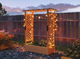 Fir Wood 110 x 44 cm Planter and Trellis Garden Bed T3398P551721