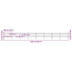 Garden Fence with Hoop Top Steel 1426x100 cm Black 277663
