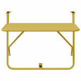 Hanging Balcony Table Folding Gold 60 x 39 x 65 cm Steel 42008076