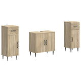 2 Piece Bathroom Cabinet Set HAARLEM Sonoma Oak Engineered Wood 3418019