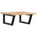 Basin Shelf Wall Mounted Steel and Solid Wood Acacia 3302763