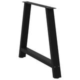 Dining Table Legs A-Shaped 2 pcs Black 100x cm Steel 4012864
