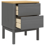 Bedside Cabinet FLORO Grey 45x39x57 cm Solid Wood Pine 374004