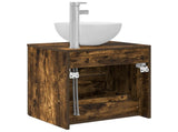 Wall-Mounted Sink Vanity Smoked Oak 49.5 x 35 x 63 cm 890258