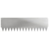 Lawn Edging 20 pcs 103 x 30 cm Steel Silver 8008415