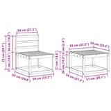 Outdoor Sofa Set 4 pcs Natural Solid Acacia Wood 3385100