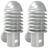 Outdoor Wall Lights with Sensors 2pcs Silver Stainless Steel 4006251