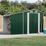 Garden Shed Green 277x192.5x179 cm Galvanised Steel 3188286