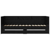 Bed Frame with Storage Black Oak 80 x 200 cm Engineered Wood 3429643