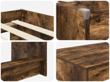 Kids'High Bed Frame with Desk 2 pcs Smoked Oak Engineered Wood 3423474