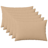 Cushion with Pillow HEERLEN 6 pcs Cream Fabric 924950