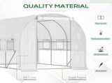 Walk-in Polytunnel Greenhouse Green House with Roll-up Sidewalls, UV-resistant PE Cover, 3 x 2 x 2m, T3398P317759