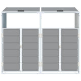 Wheelie Bin Storage for Double Bins Grey 144x81x113 cm Steel 4006176