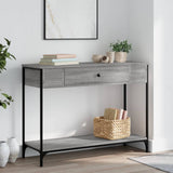 Console Table Grey Sonoma 100x34,5x75 cm Engineered Wood 834163