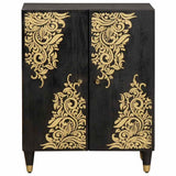 Sideboard Black 60 x 33 x 75 cm Solid Mango Wood 4018810