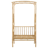 Garden Arch with Bench Natural 115 x 50 x 205 cm Bamboo 42028056