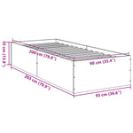 Bed Frame without Mattress Smoked Oak 90x200 cm 3281060