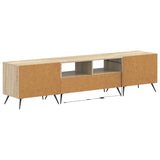 5 Piece LED TV Cabinet Sonoma Oak Engineered Wood 3416921