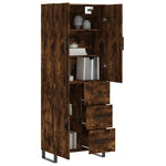 Highboard Smoked Oak 69.5x34x180 cm Engineered Wood 3195928