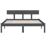 Bed Frame without Mattress Grey Solid Wood 200x200 cm 810169
