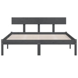 Bed Frame without Mattress Grey Solid Wood 200x200 cm 810169