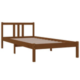 Bed Frame without Mattress Honey Brown Solid Wood 90x200 cm 814872